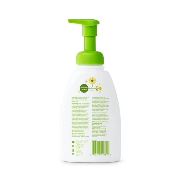 Babyganics Baby Shampoo + Body Wash Pump Bottle, Chamomile Verbena, 16oz - Image 2