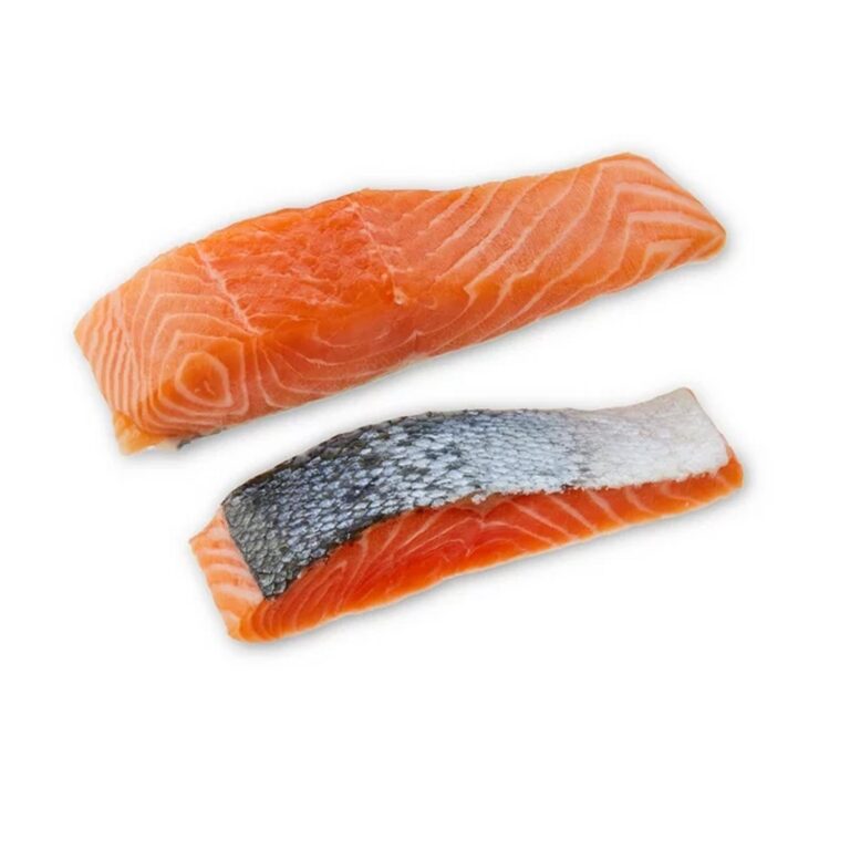 Fresh Atlantic Salmon Portions, 0.70 - 1.10 lb. Whole Salmon Portion. 240 Calories per 3 oz Serving. Certifications - BAP Certified - Image 2